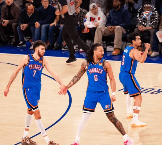 雷霆背靠背险胜尼克斯豪取四连胜，继续排名联盟第一